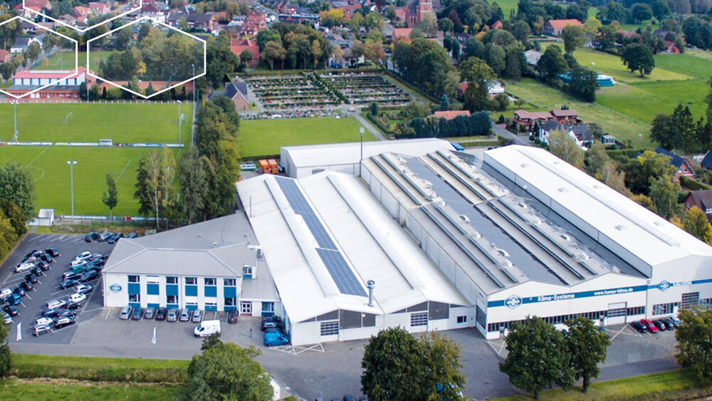 Luftbild eines Gebäudes